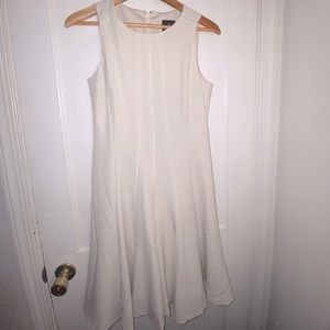 🤍LIKE NEW ADRIANNA PAPELL IVORY MIKADO ALINE FLOW DRESS WEDDING BRIDESMA…